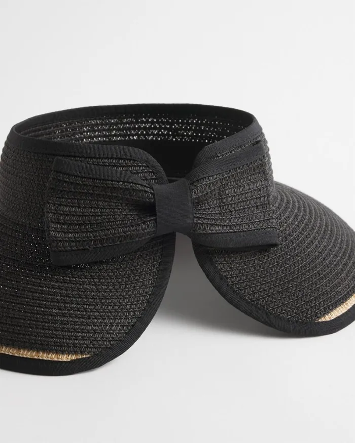 Chico039s Hats Foldable Sun Visor Black 8211 Shoes and Accessories