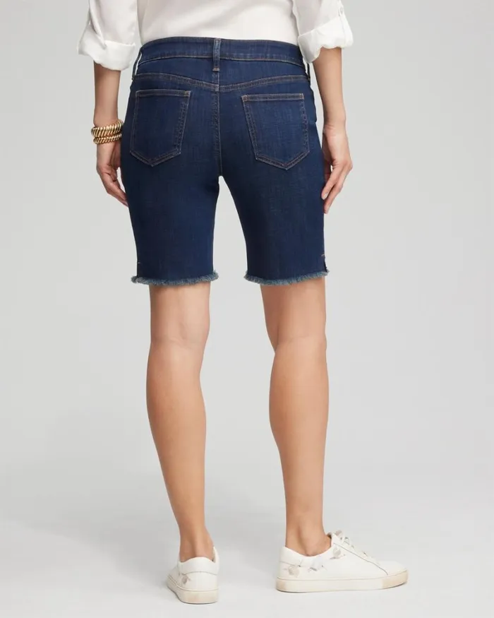 Chico039s Jeans and Denim Girlfriend 7034 Fray Hem Shorts Rainier Indigo 8211 Clothing Chico039s Jeans and Denim Girlfriend 7034 Fray Hem Shorts Rainier Indigo 8211 Clothing