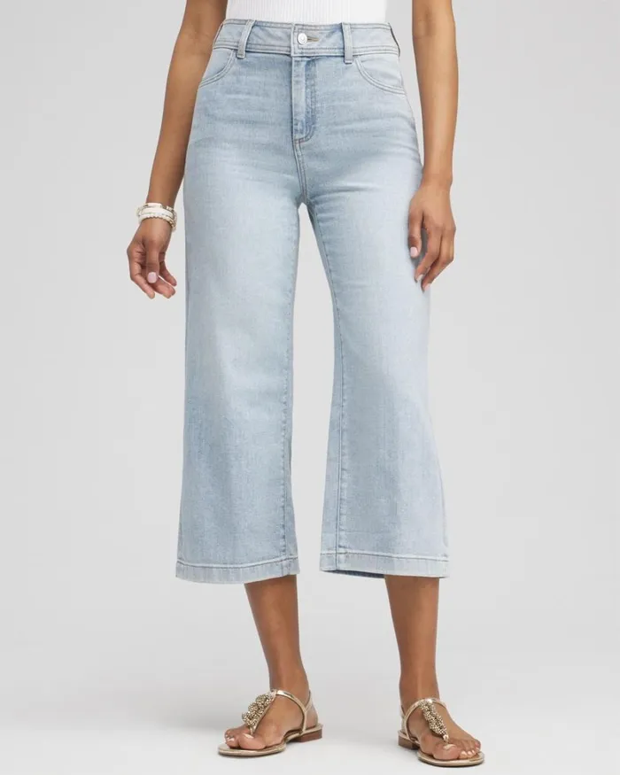 Chico039s Jeans and Denim Wide Leg Cropped Trouser Jeans Belleview Indigo 8211 Clothing Chico039s Jeans and Denim Wide Leg Cropped Trouser Jeans Belleview Indigo 8211 Clothing