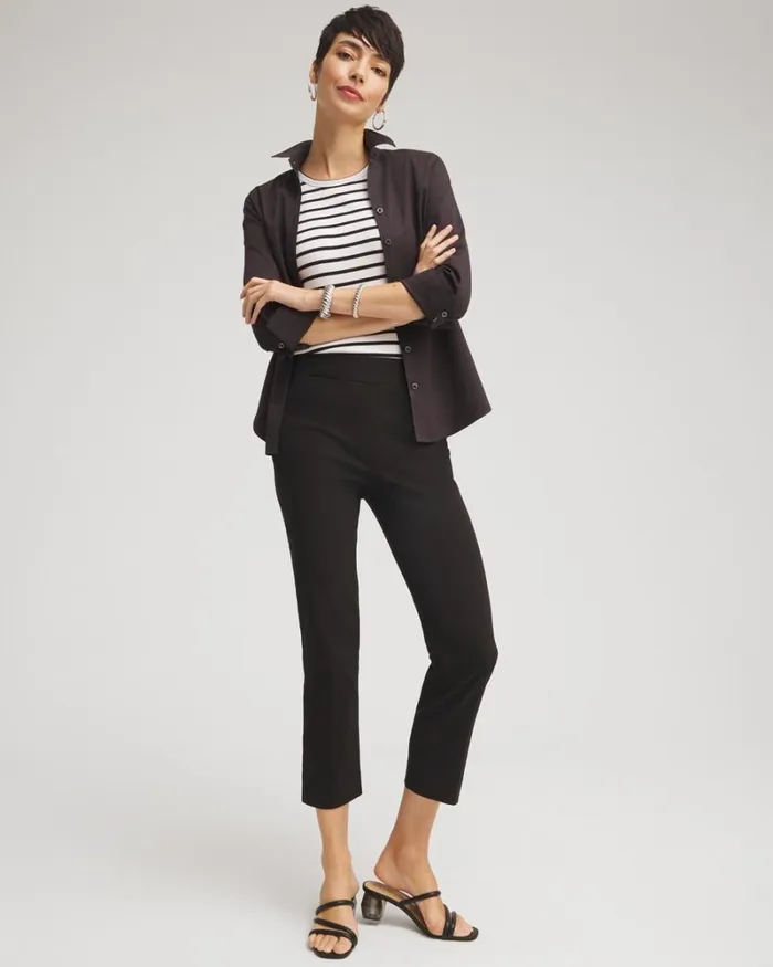 Chico039s Matching Sets Brigitte Slim Cropped Pants Mango Sorbet 8211 Clothing