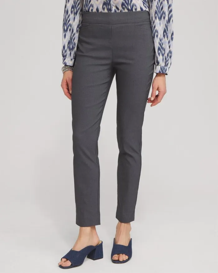 Chico039s Pants Brigitte Checkered Ankle Pants Classic Navy 8211 Clothing