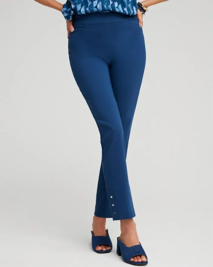 Chico039s Pants Brigitte Rivet Ankle Pants Azores Blue 8211 Clothing