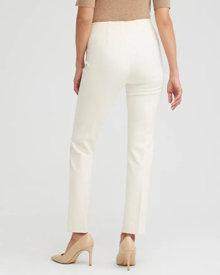 Chico039s Pants Juliet Ponte Trim Detail Ankle Pants Black 8211 Clothing