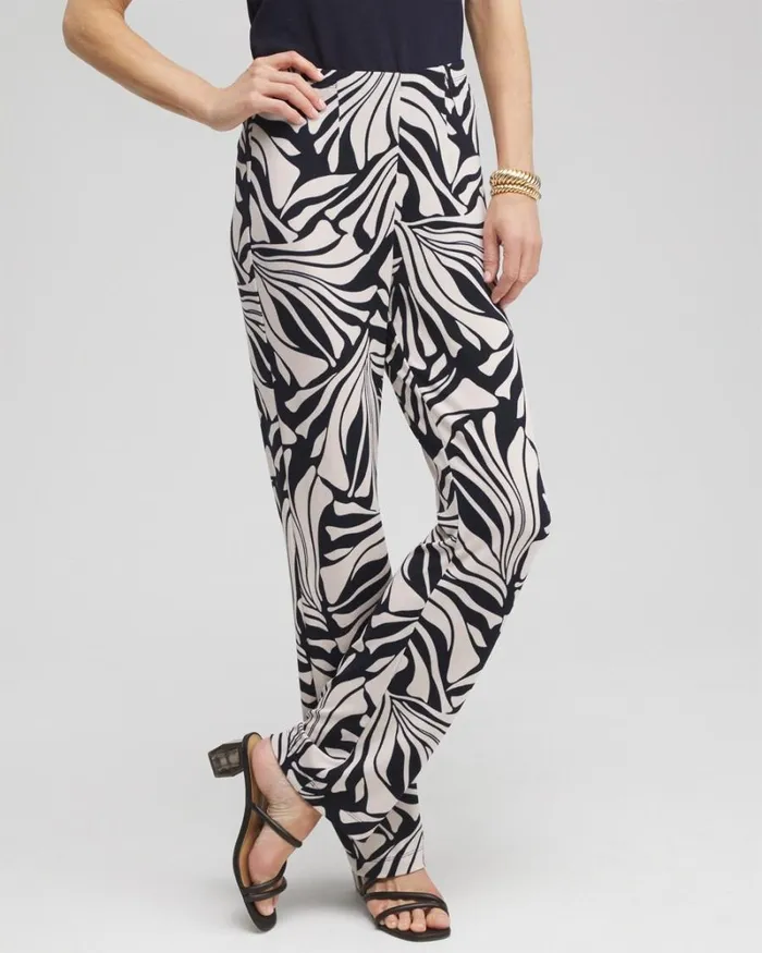 Chico039s Pants Travelers Floral No Tummy Pants Smokey Taupe 8211 Clothing