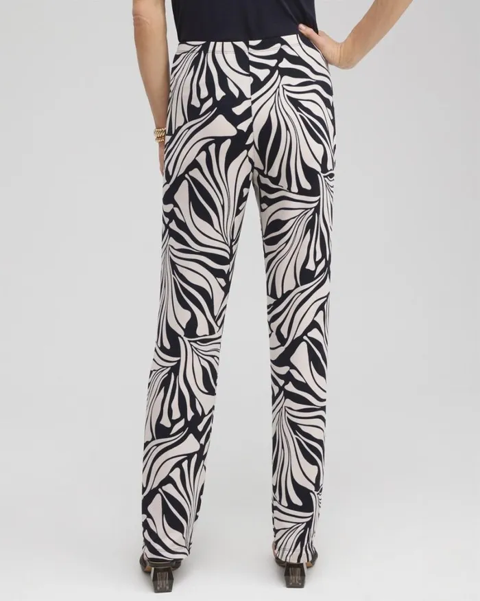 Chico039s Pants Travelers Floral No Tummy Pants Smokey Taupe 8211 Clothing