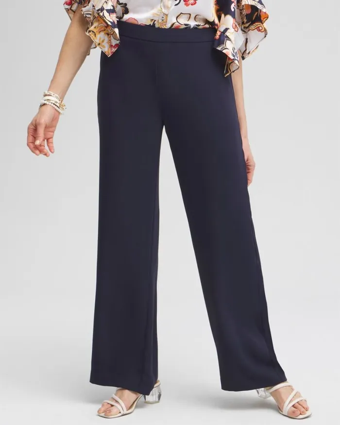 Chico039s Pants Wide Leg Soft Pants Classic Navy 8211 Clothing