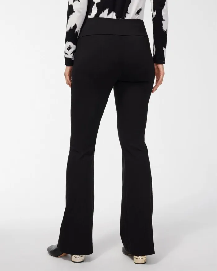 Chico039s Pants Wide Waistband Flare Pants Black 8211 Clothing