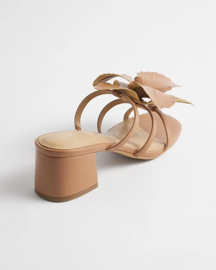 Chico039s Shoes Floral Heels Tan 8211 Shoes and Accessories