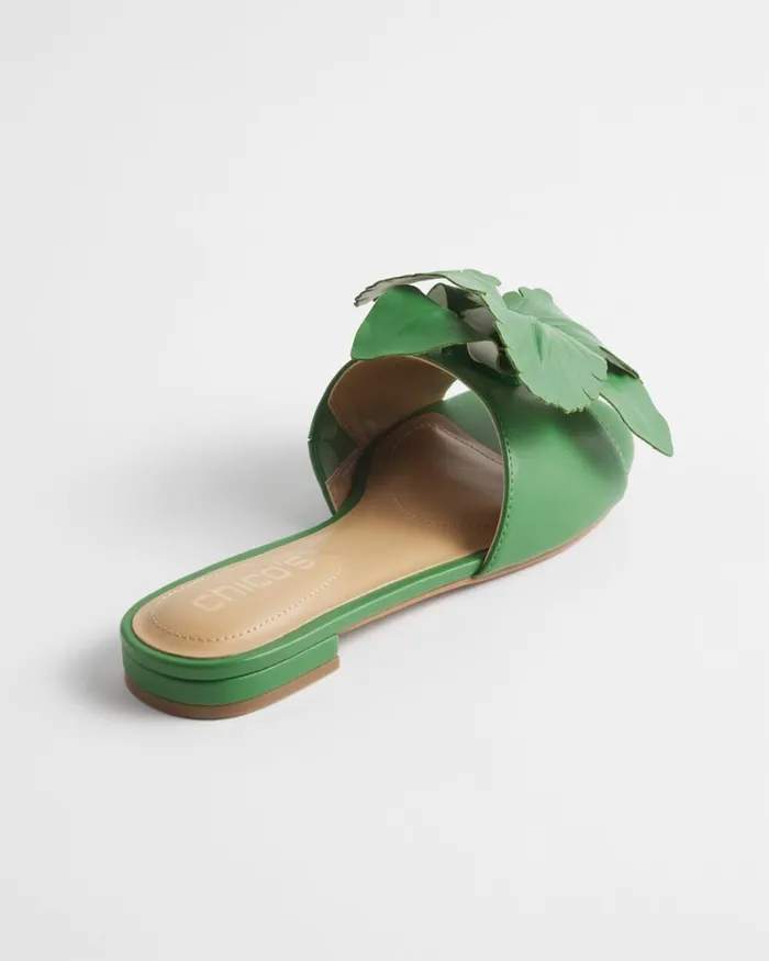 Chico039s Shoes Floral Slides White 8211 Shoes and Accessories