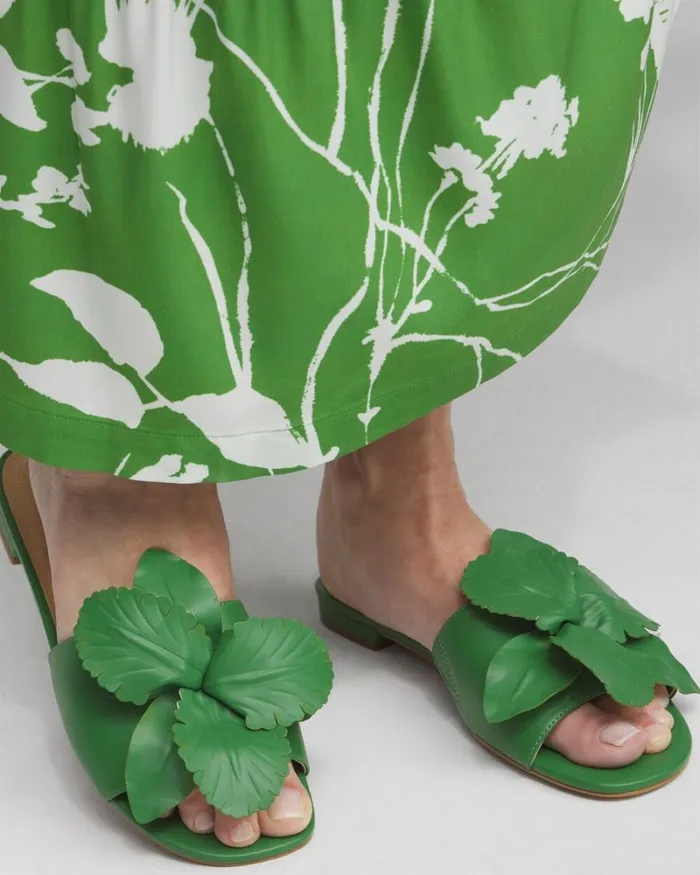 Chico039s Shoes Floral Slides White 8211 Shoes and Accessories