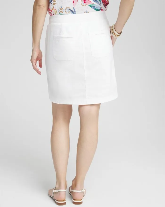 Chico039s Skirts Poplin Skort Alabaster 8211 Clothing