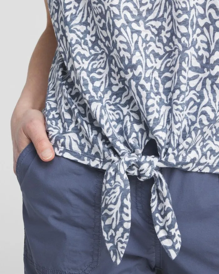Chico039s Tops Chiffon Abstract Lines Poncho Classic Navy 8211 Clothing