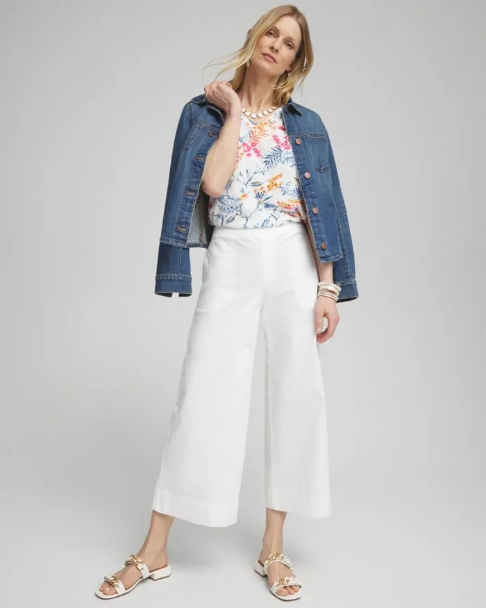 Chico039s Tops Floral Cap Sleeve Tee Summer Crush 8211 Clothing