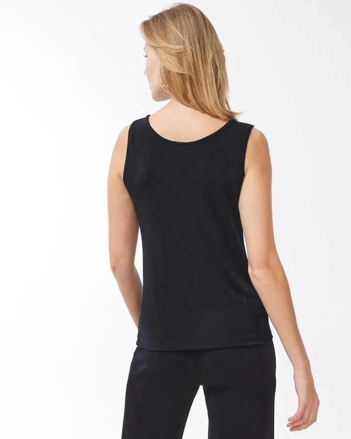 Chico039s Tops Travelers Reversible Tank Travelers Black 8211 Clothing