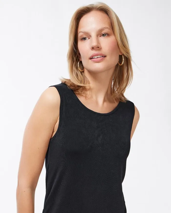 Chico039s Tops Travelers Reversible Tank Travelers Black 8211 Clothing