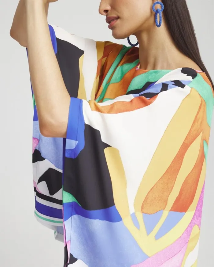Chico039s Tops Tropical Border Stripe Poncho Purple Nightshade 8211 Clothing Chico039s Tops Tropical Border Stripe Poncho Purple Nightshade 8211 Clothing