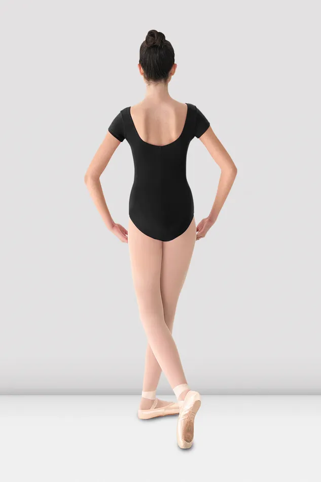 Children Bloch Girls Mirella Cap Sleeve Leotard Black Leotards