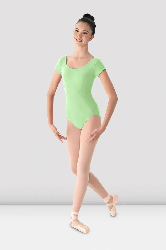 Children Bloch Girls Mirella Cap Sleeve Leotard Seafoam Basics