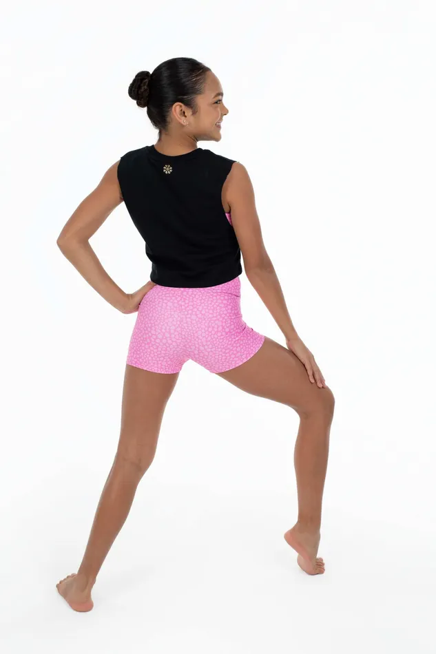 Children Bloch X Flo Active Cleo Crop Muscle Top Black Tops Bloch