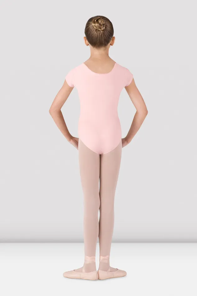 Children Girls Dujour Cap Sleeve Leotard Light Pink Leotards Bloch