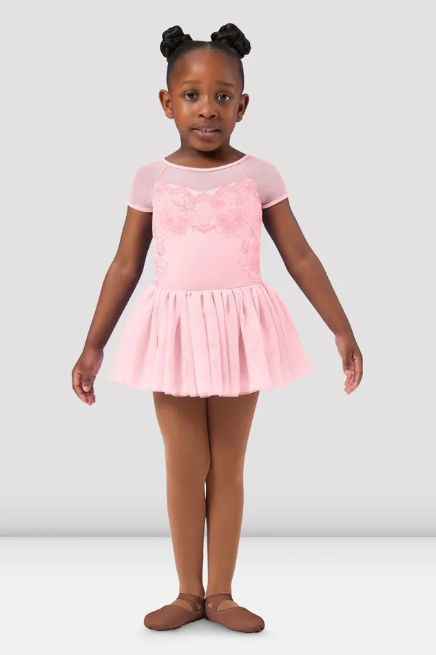 Children Girls Mabel Cap Sleeve Tutu Dress Candy Pink Leotards Bloch