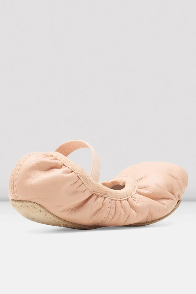 Childrens Giselle Leather Ballet Shoes Pink Leather Ballet Bloch Children