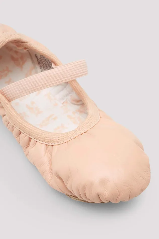 Childrens Giselle Leather Ballet Shoes Pink Leather Ballet Bloch Children