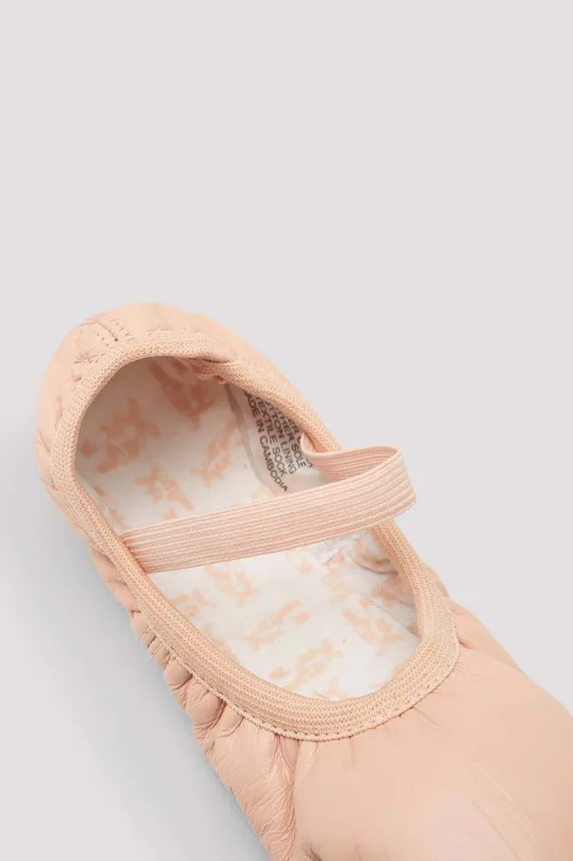Childrens Giselle Leather Ballet Shoes Pink Leather Ballet Bloch Children