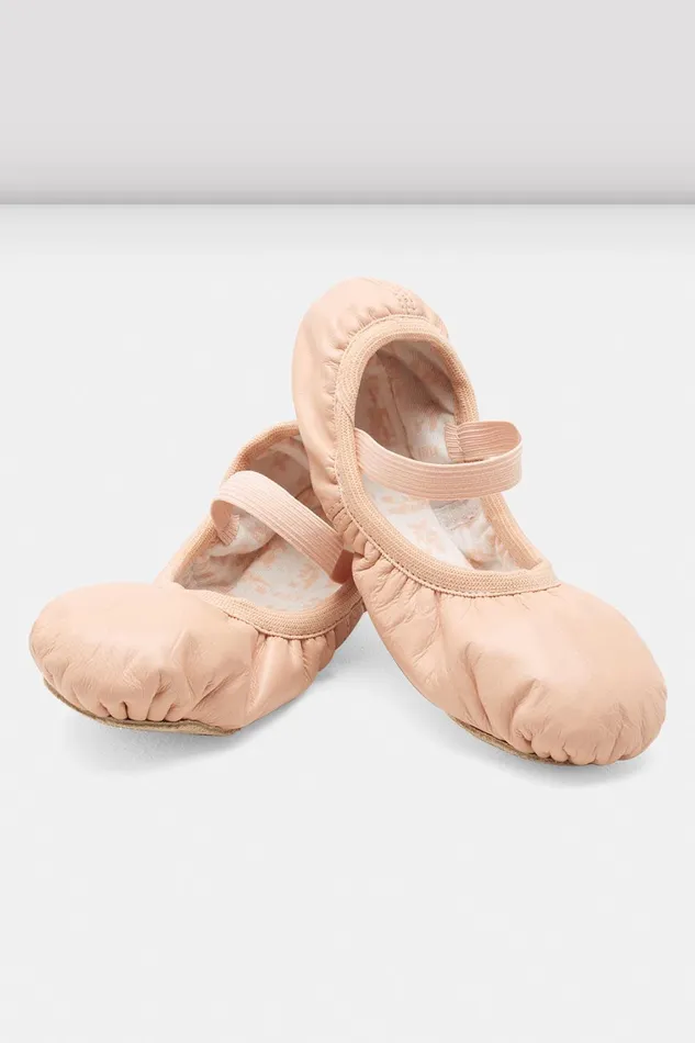 Childrens Giselle Leather Ballet Shoes Pink Leather Ballet Bloch Children