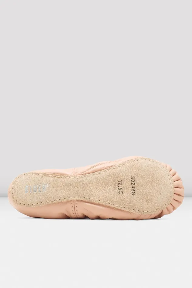 Childrens Giselle Leather Ballet Shoes Pink Leather Ballet Bloch Children