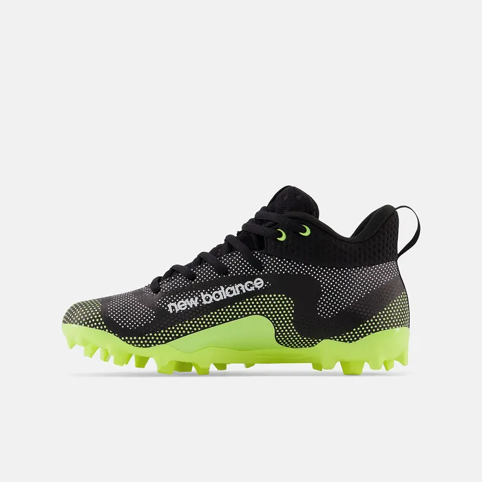 Cleats FreezeLX v4 Jr Black with Hilite and White New Balance Kids Cleats FreezeLX v4 Jr Black with Hilite and White New Balance Kids