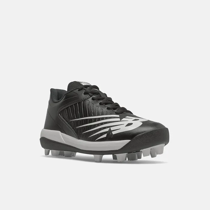 Cleats Kids 4040 v6 Rubber Molded Black with White New Balance