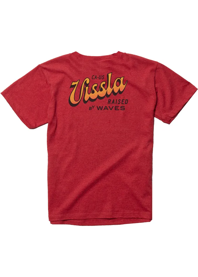 Clothing Vissla Youth Sunset Shadows Boys Tee Red Heather