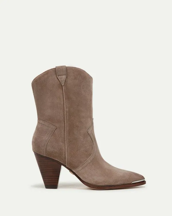 Cody Suede Western Bootie Taupe Women Veronica Beard Shoes