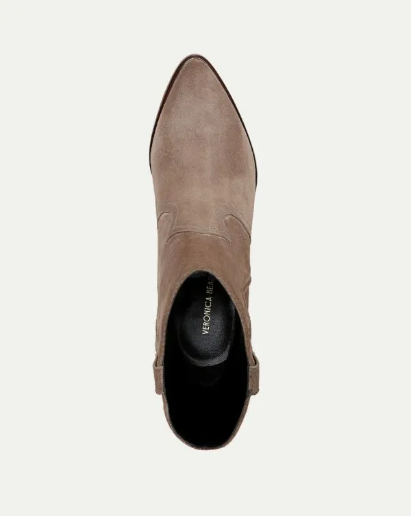Cody Suede Western Bootie Taupe Women Veronica Beard Shoes Cody Suede Western Bootie Taupe Women Veronica Beard Shoes