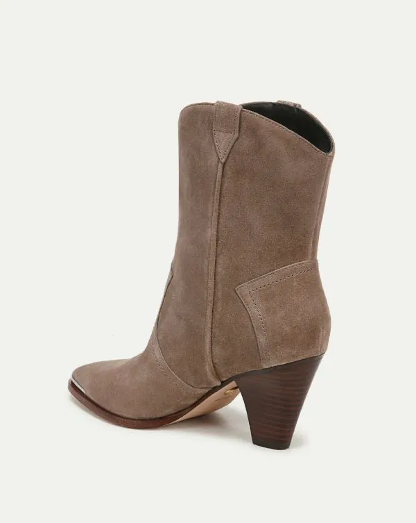 Cody Suede Western Bootie Taupe Women Veronica Beard Shoes Cody Suede Western Bootie Taupe Women Veronica Beard Shoes
