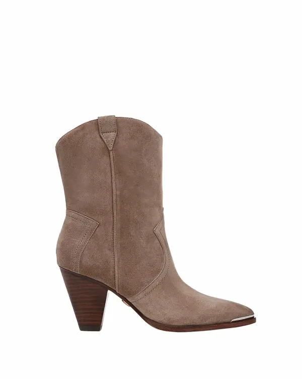 Cody Suede Western Bootie Taupe Women Veronica Beard Shoes Cody Suede Western Bootie Taupe Women Veronica Beard Shoes