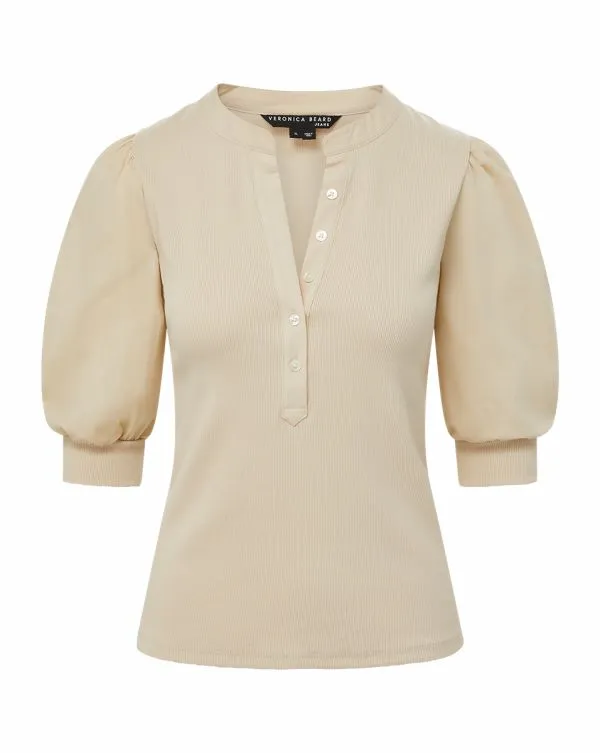 Coralee PuffSleeve Tee Limestone Women Veronica Beard Tops Coralee PuffSleeve Tee Limestone Women Veronica Beard Tops