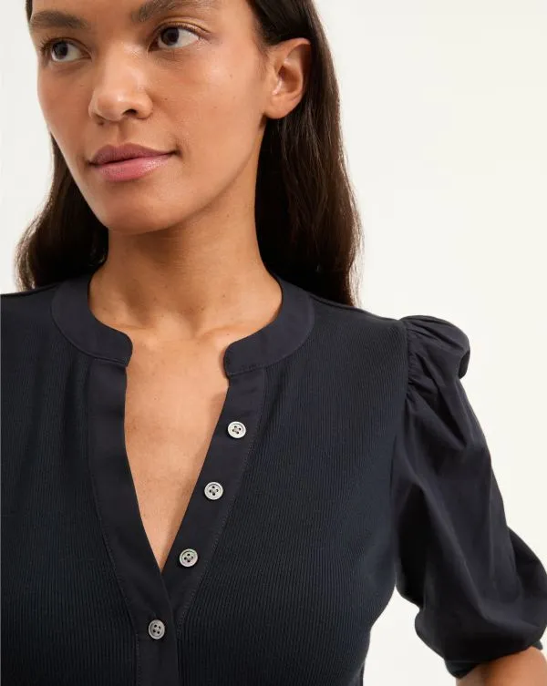 Coralee PuffSleeve Tee Navy Women Veronica Beard Tops Coralee PuffSleeve Tee Navy Women Veronica Beard Tops