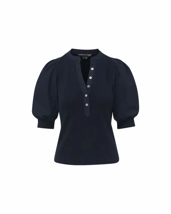 Coralee PuffSleeve Tee Navy Women Veronica Beard Tops Coralee PuffSleeve Tee Navy Women Veronica Beard Tops