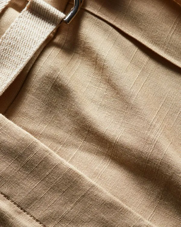Cruz StretchLinen Pants Stone Khaki Women Veronica Beard Pants