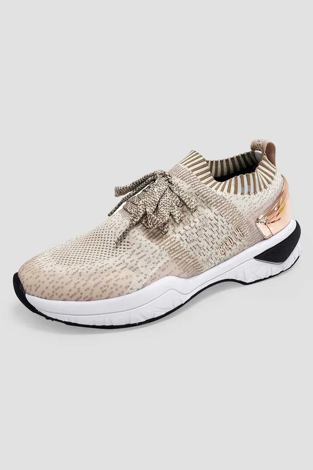 Dance Sneakers Adult Ladies Alcyone Sneaker Beige Knit Bloch