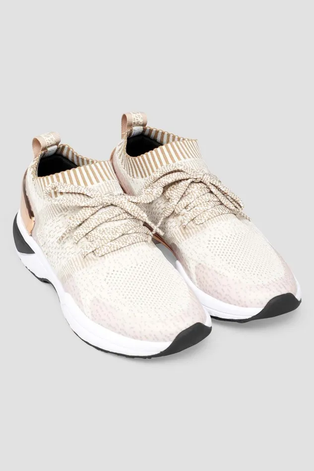 Dance Sneakers Adult Ladies Alcyone Sneaker Beige Knit Bloch