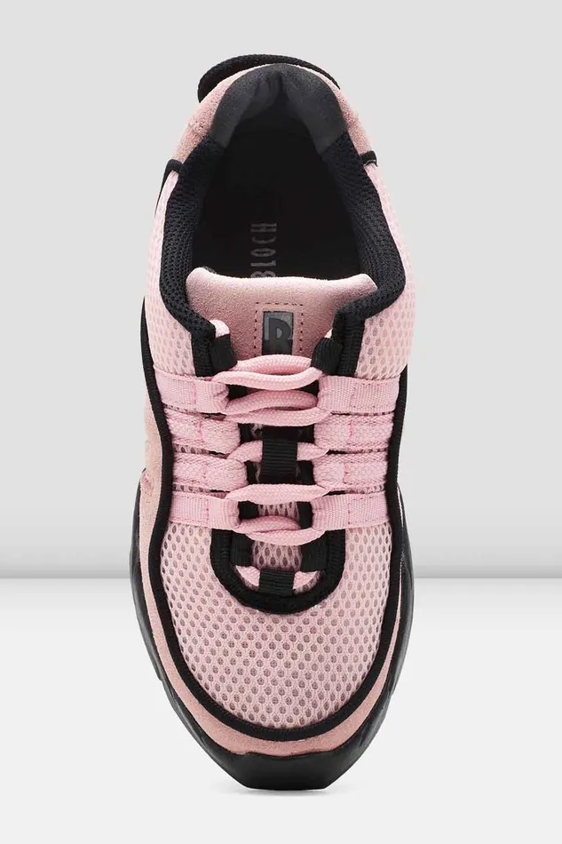 Dance Sneakers Bloch Adult Adult Boost Mesh Split Sole Dance Sneakers Pink Mesh Suede