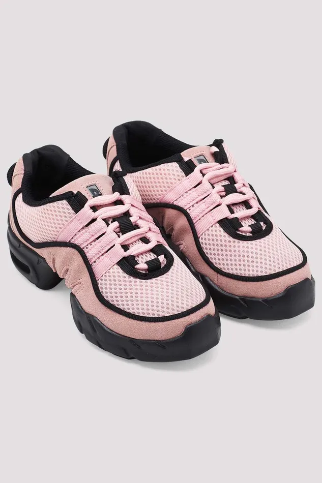 Dance Sneakers Bloch Adult Adult Boost Mesh Split Sole Dance Sneakers Pink Mesh Suede