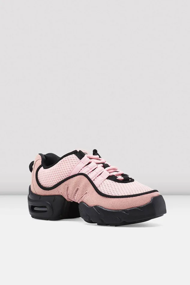 Dance Sneakers Bloch Adult Adult Boost Mesh Split Sole Dance Sneakers Pink Mesh Suede