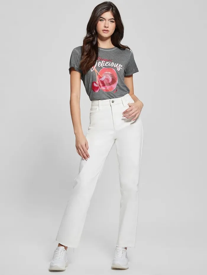 Delicious Print Tee Jet Black Multi Women Tops GUESS Delicious Print Tee Jet Black Multi Women Tops GUESS