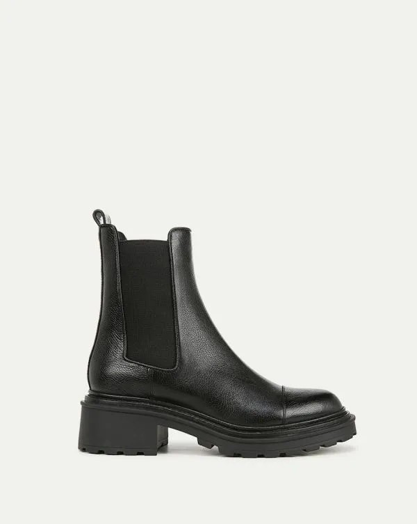 Delilah Leather Bootie Black Women Veronica Beard Shoes