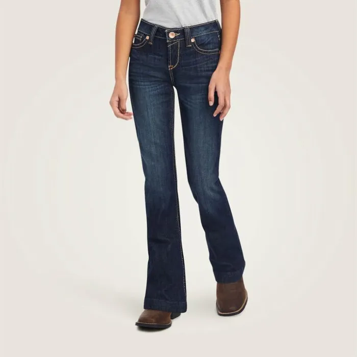Denim Kids Ariat REAL Trouser Maggie Wide Leg Jean Nightshade