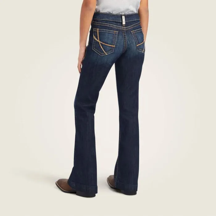 Denim Kids Ariat REAL Trouser Maggie Wide Leg Jean Nightshade Denim Kids Ariat REAL Trouser Maggie Wide Leg Jean Nightshade